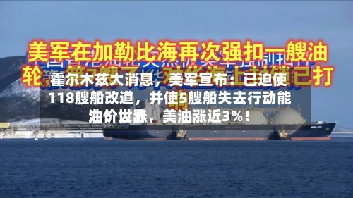 霍尔木兹大消息，美军宣布：已迫使118艘船改道	，并使5艘船失去行动能力！世界油价大涨，美油涨近3%！-第3张图片