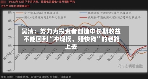 吴清：努力为投资者创造中长期收益 不能回到“冲规模、赚快钱”的老路上去-第2张图片