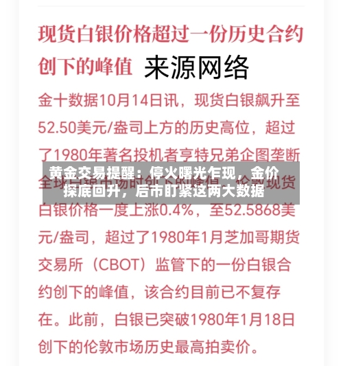 黄金交易提醒：停火曙光乍现，金价探底回升，后市盯紧这两大数据-第3张图片
