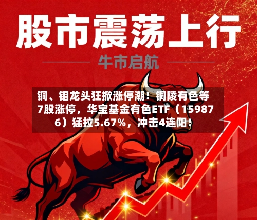 铜、钼龙头狂掀涨停潮！铜陵有色等7股涨停，华宝基金有色ETF（159876）猛拉5.67%	，冲击4连阳！-第2张图片