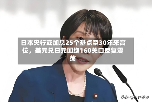 日本央行或加息25个基点至30年来高位，美元兑日元围绕160关口反复震荡-第2张图片
