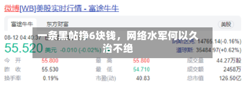 一条黑帖挣6块钱	，网络水军何以久治不绝-第2张图片