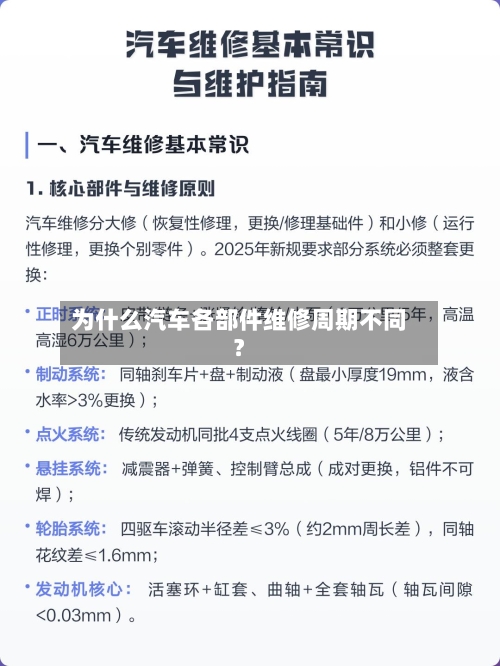 为什么汽车各部件维修周期不同?-第3张图片
