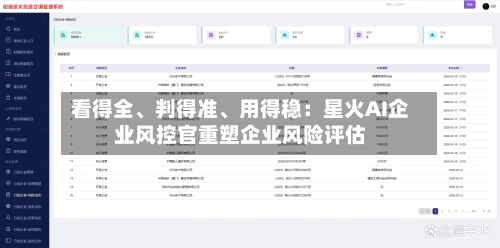 看得全	、判得准、用得稳：星火AI企业风控官重塑企业风险评估-第2张图片