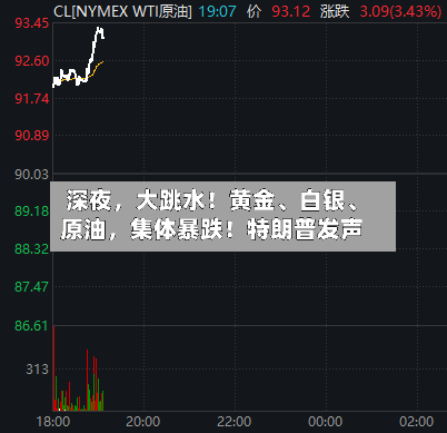 深夜，大跳水！黄金、白银、原油，集体暴跌！特朗普发声-第3张图片