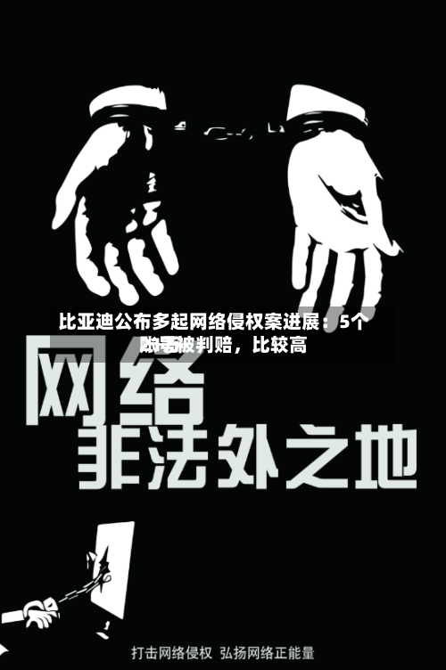 比亚迪公布多起网络侵权案进展：5个账号被判赔，比较高21万-第2张图片