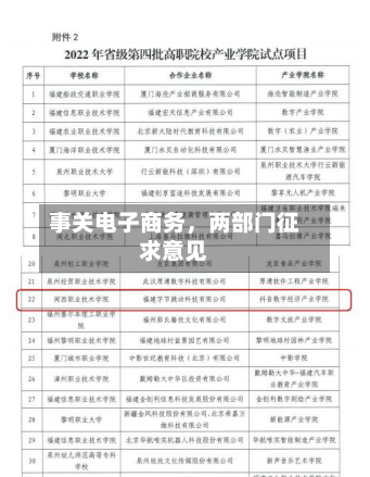 事关电子商务，两部门征求意见-第3张图片
