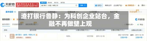 渣打银行鲁静：为科创企业站台，金融不再做壁上观-第2张图片