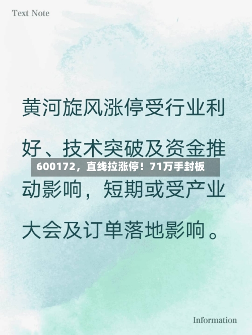 600172	，直线拉涨停！71万手封板-第3张图片