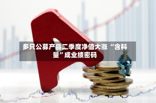 多只公募产品二季度净值大涨 “含科量	”成业绩密码-第2张图片