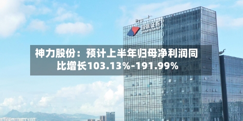神力股份:预计上半年归母净利润同比增长103.13%-191.99%-第3张图片
