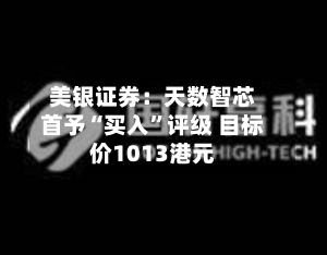 美银证券：天数智芯首予“买入	”评级 目标价1013港元-第2张图片