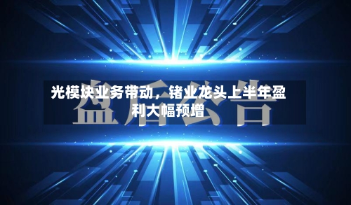光模块业务带动，锗业龙头上半年盈利大幅预增-第2张图片
