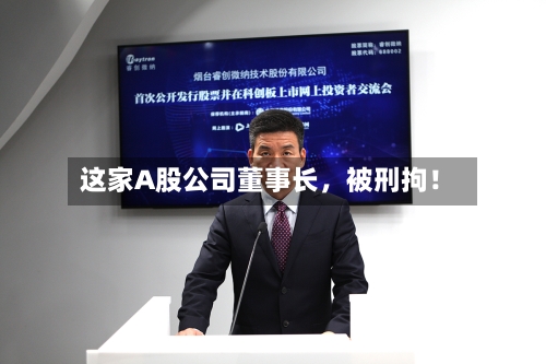 这家A股公司董事长，被刑拘！-第2张图片