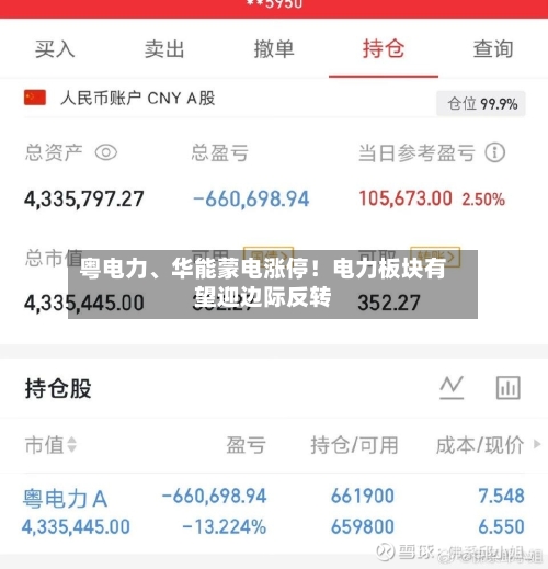 粤电力、华能蒙电涨停！电力板块有望迎边际反转-第2张图片