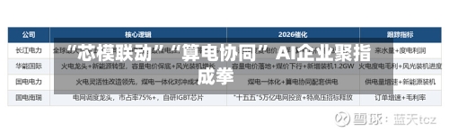 “芯模联动”“算电协同” AI企业聚指成拳-第3张图片