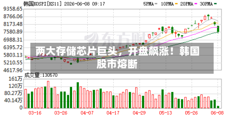 两大存储芯片巨头	，开盘飙涨！韩国股市熔断-第2张图片