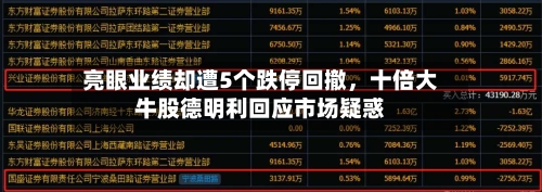 亮眼业绩却遭5个跌停回撤，十倍大牛股德明利回应市场疑惑-第2张图片