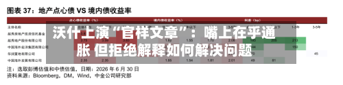沃什上演“官样文章”：嘴上在乎通胀 但拒绝解释如何解决问题-第2张图片