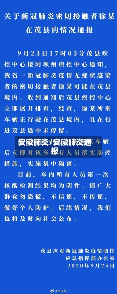 安徽肺炎/安徽肺炎通报