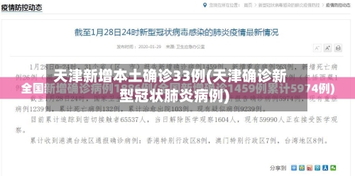 天津新增本土确诊33例(天津确诊新型冠状肺炎病例)-第2张图片