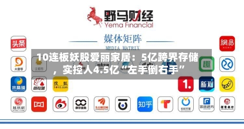 10连板妖股爱丽家居：5亿跨界存储，实控人4.5亿“左手倒右手	”-第3张图片