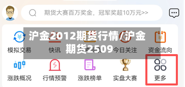 沪金2012期货行情/沪金期货2509-第2张图片