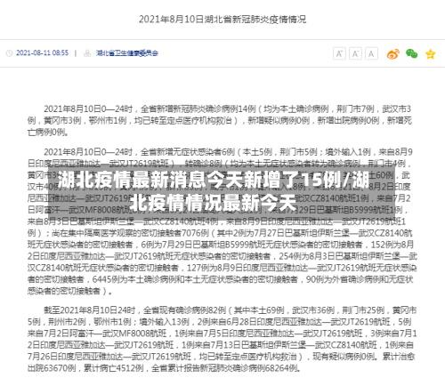 湖北疫情最新消息今天新增了15例/湖北疫情情况最新今天-第3张图片