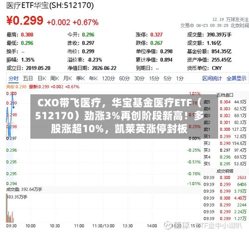 CXO带飞医疗，华宝基金医疗ETF（512170）劲涨3%再创阶段新高！多股涨超10%，凯莱英涨停封板-第2张图片