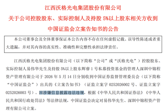 新业务持续“烧钱	”，沃格光电上半年亏损加剧	，监管风波不断